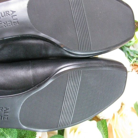 NIB Naturalizer black leather ballet flats 8 N - Picture 5 of 7